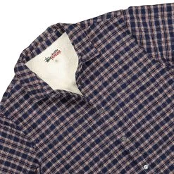 Stussy Sherpa Lined Plaid Shirt -PERFEKTES BEKLEIDUNGSGESCHÄFT 1110268 navy 3