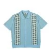 OBEY Monument Button-Up Polo SS -PERFEKTES BEKLEIDUNGSGESCHÄFT 131090076 SKY Blue Multi 1