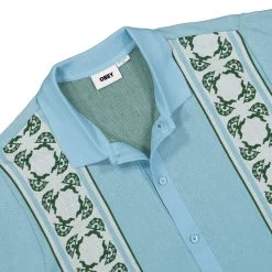 OBEY Monument Button-Up Polo SS -PERFEKTES BEKLEIDUNGSGESCHÄFT 131090076 SKY Blue Multi 3