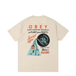 OBEY Earth Defense Tee -PERFEKTES BEKLEIDUNGSGESCHÄFT 165263342 a198200 cream 2