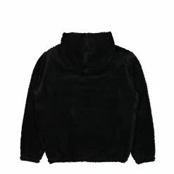 Mirrored Flag Logo Polar Fleece Hooded Pullover -PERFEKTES BEKLEIDUNGSGESCHÄFT 48420 black 2