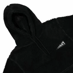 Mirrored Flag Logo Polar Fleece Hooded Pullover -PERFEKTES BEKLEIDUNGSGESCHÄFT 48420 black 3