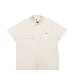 Nike Woven Military Short Sleeve Button Down Shirt