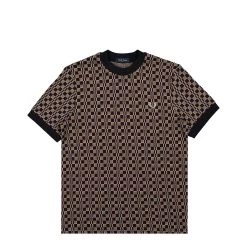Fred Perry Glitch Chequerboard T-Shirt