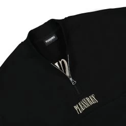 Pleasures Karat Quarter Zip Fleece Sweater -PERFEKTES BEKLEIDUNGSGESCHÄFT P23SP020 Black 3