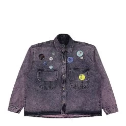 Acid Washed Woven Denim Shirt
