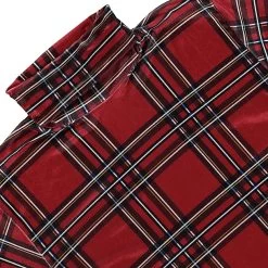 Plaid Velvet Turtleneck -PERFEKTES BEKLEIDUNGSGESCHÄFT lym02t119 red 3