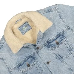 Blue Denim Sherpa Jacket -PERFEKTES BEKLEIDUNGSGESCHÄFT m2bn00d4s10 f9jj 3