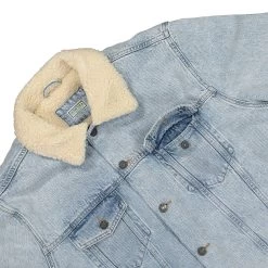 Blue Denim Sherpa Jacket -PERFEKTES BEKLEIDUNGSGESCHÄFT m2bn00d4s10 f9jj 4