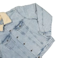 Blue Denim Sherpa Jacket -PERFEKTES BEKLEIDUNGSGESCHÄFT m2bn00d4s10 f9jj 5