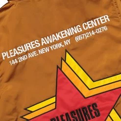 Pleasures Berlin Satin Coaches Jacket -PERFEKTES BEKLEIDUNGSGESCHÄFT p21f010 carmel 5