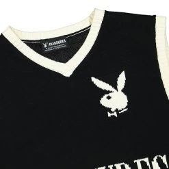 Playboy X Pleasures Sweater Vest -PERFEKTES BEKLEIDUNGSGESCHÄFT p21pb005 black 3