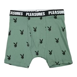 Playboy X Pleasures Boxer Briefs 2 Pack -PERFEKTES BEKLEIDUNGSGESCHÄFT p21pb007 black olive 4