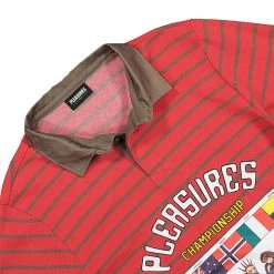 Pleasures Championship Rugby Long Sleeve -PERFEKTES BEKLEIDUNGSGESCHÄFT p22f005 red 3