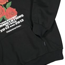 Rose Hooded Sweatshirt -PERFEKTES BEKLEIDUNGSGESCHÄFT tn20fhs006 blk 4
